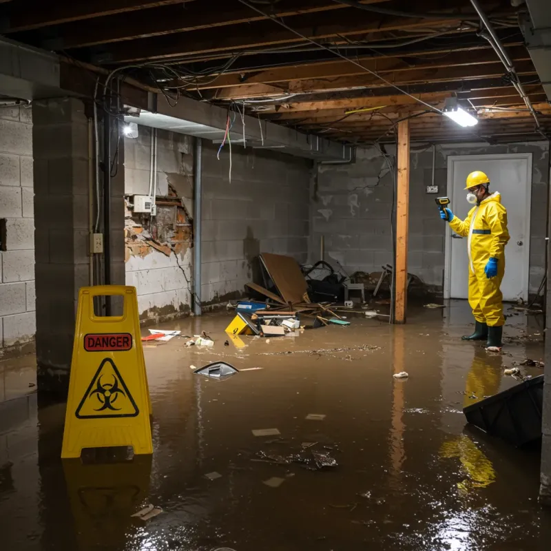 Flooded Basement Electrical Hazard in Hawaiian Acres, HI Property