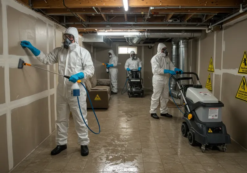 Basement Moisture Removal and Structural Drying process in Hawaiian Acres, HI